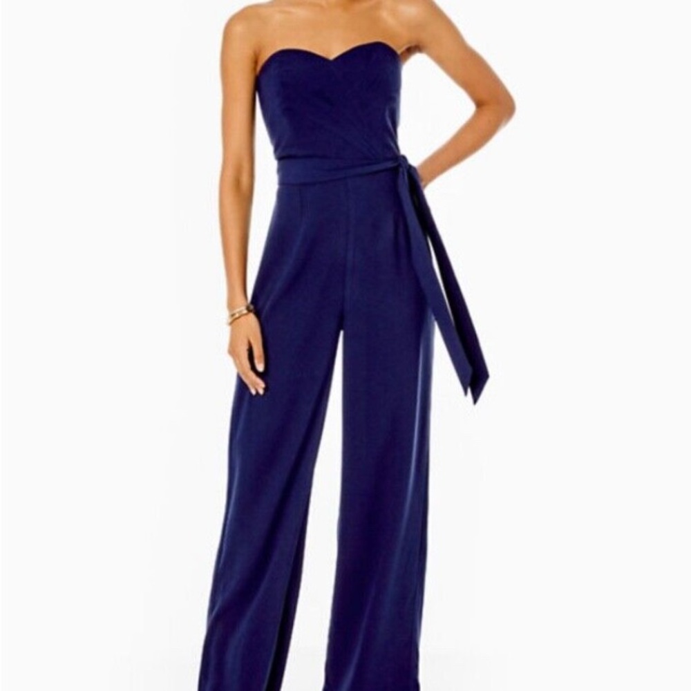 Lilly Pulitzer Strapless Navy Jumpsuit